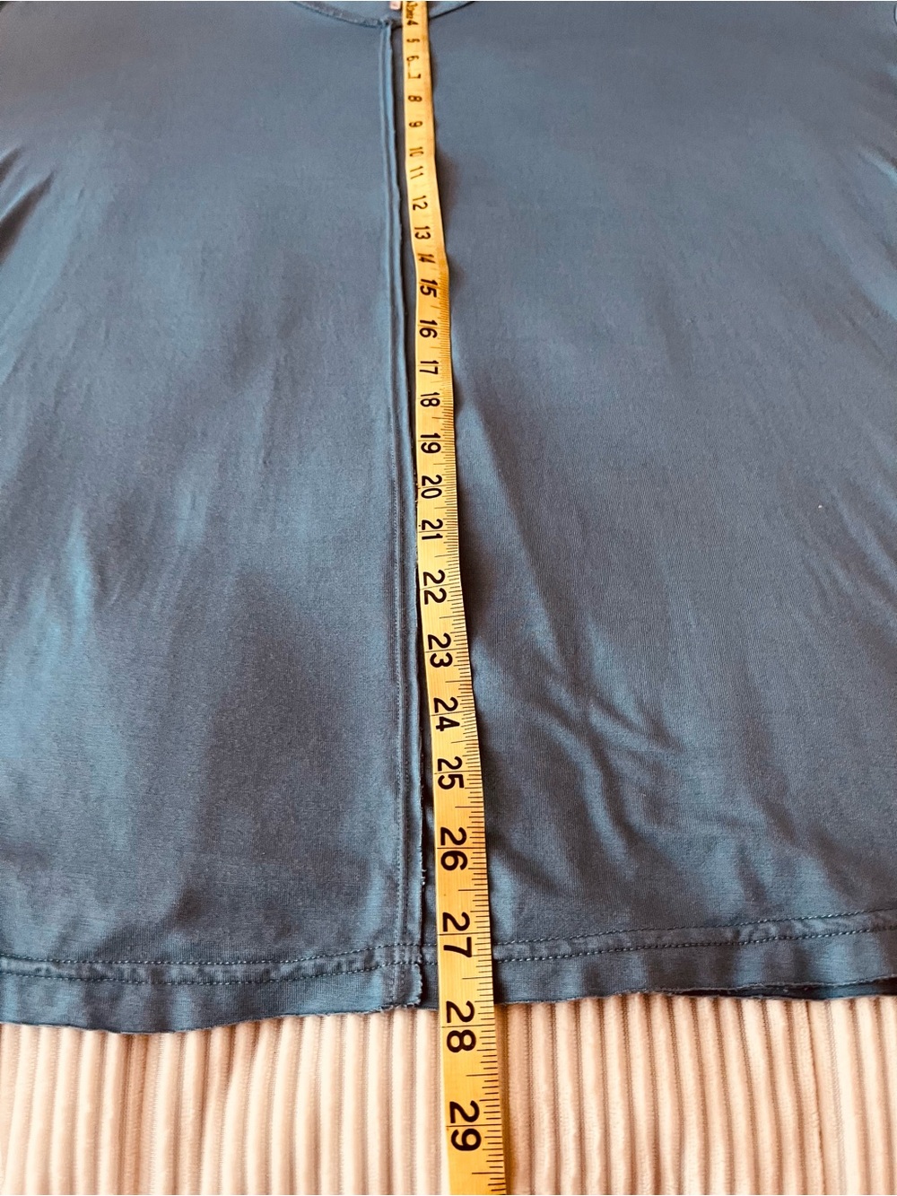 Free People Oversized Off The Shoulder VNeck Long Sleeve Top - Teal Blue - Picture 7 of 11